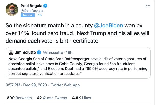WE DEMAND BIRTH CERTIFICATES, and retinal scans, and fingerprints, and DNA in any county Trump lost!
