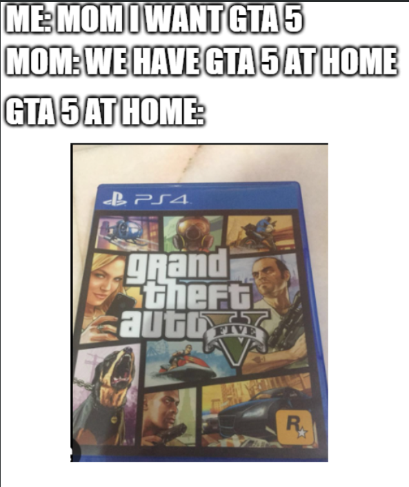 We have gta 5 at home