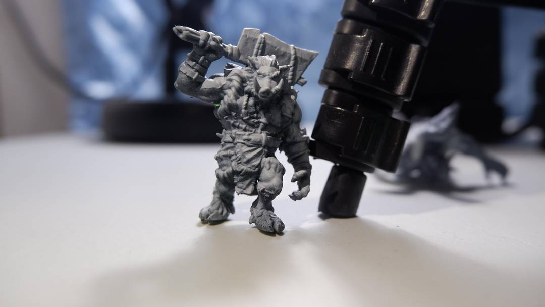 Wereboar 3d printed and primed