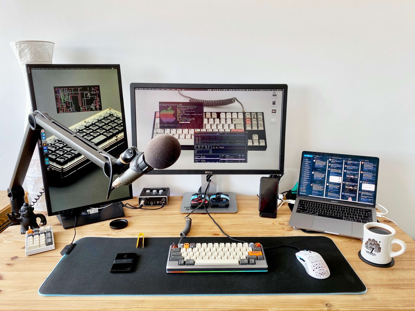 WFH setup featuring keebs