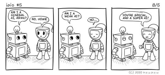 What kind of AI robot are you? Howie and Aidan, iaio #5, by how.how comics