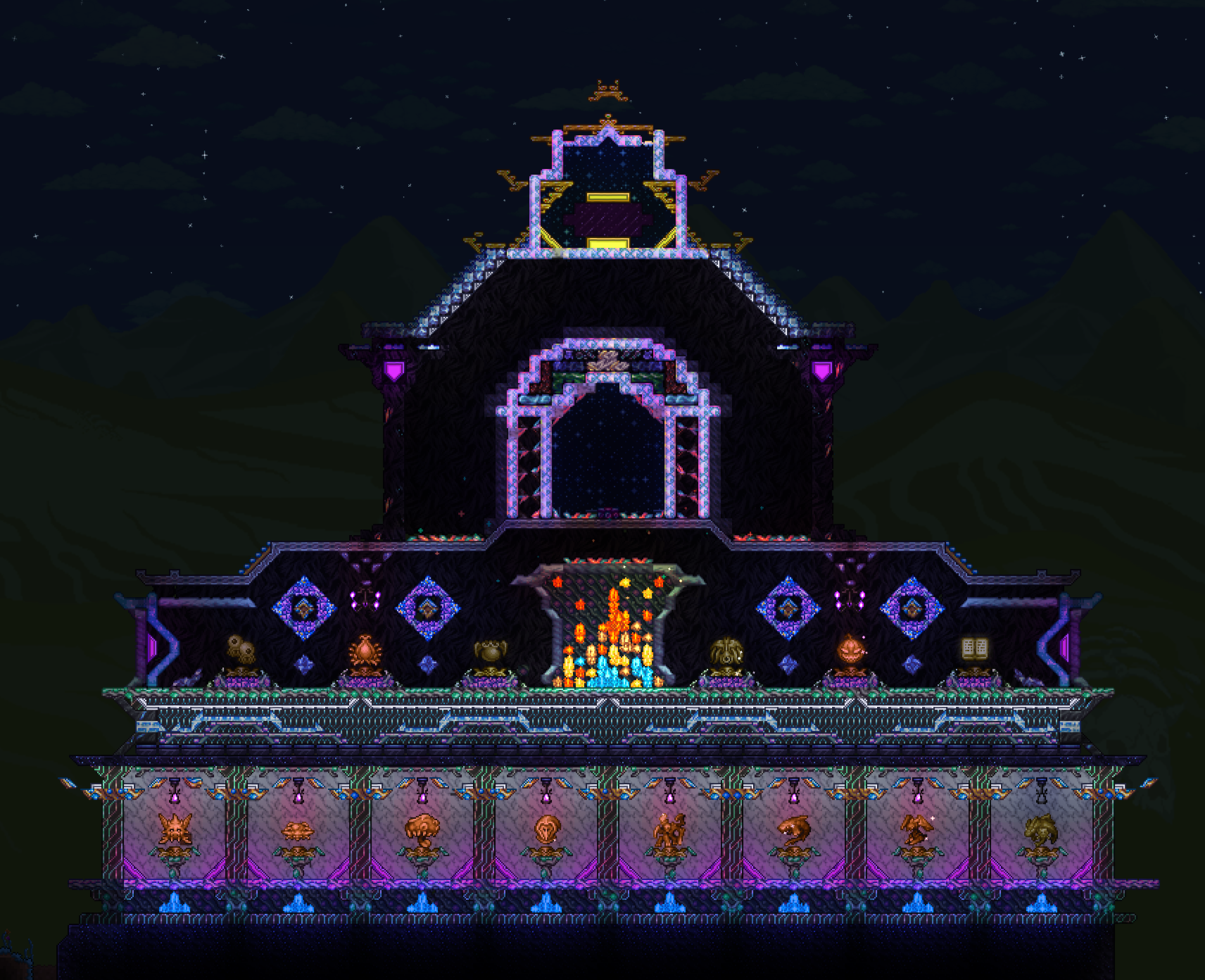 What should be placed at the top?