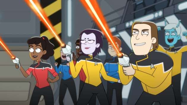 What species is the girl in the middle?