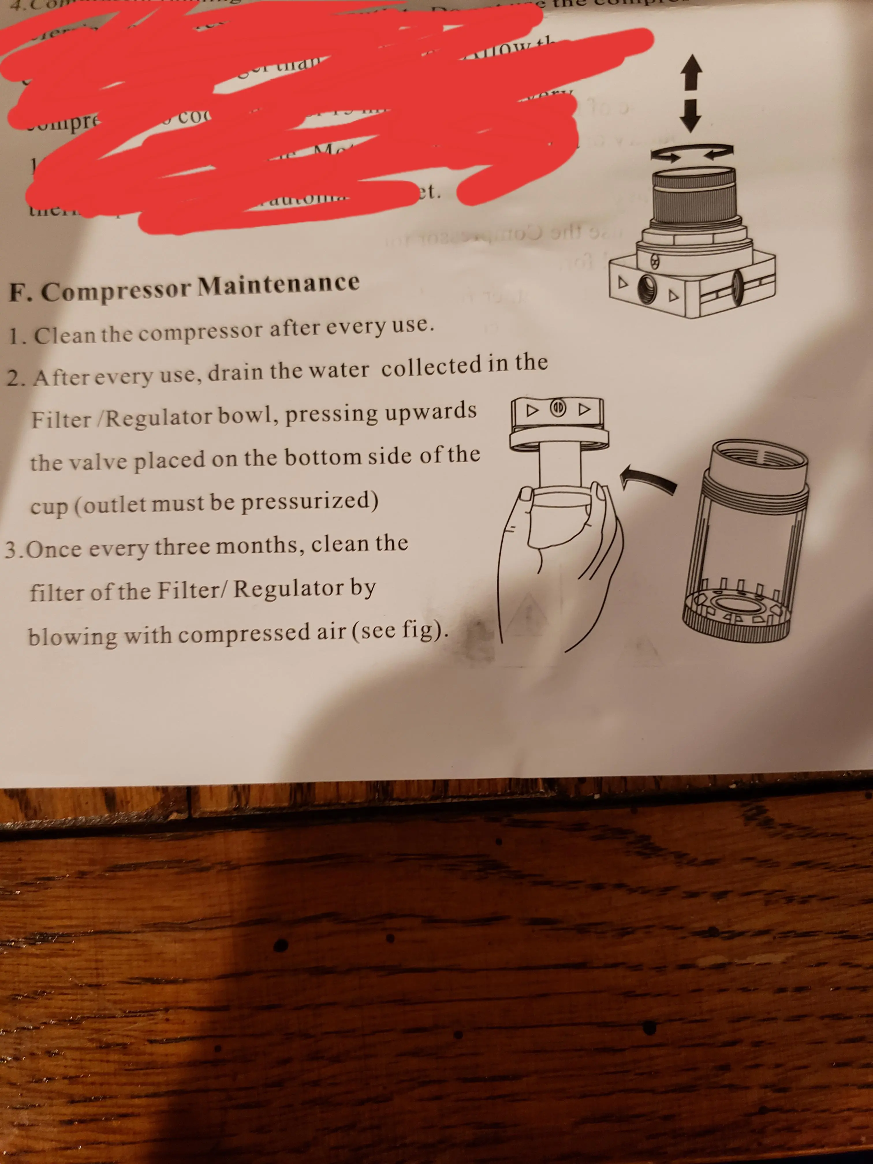 When it says clean the compressor after every use, does it mean to just ...