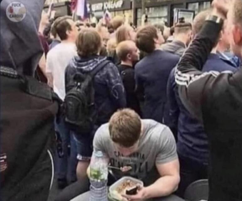 When there’s a race war and global pandemic going on but u gotta get meal 4 in.