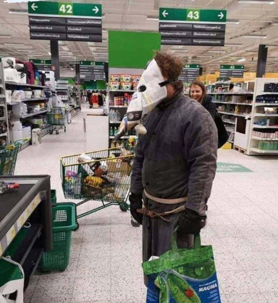 When you don't have anymore mask in the house and creativity hits you