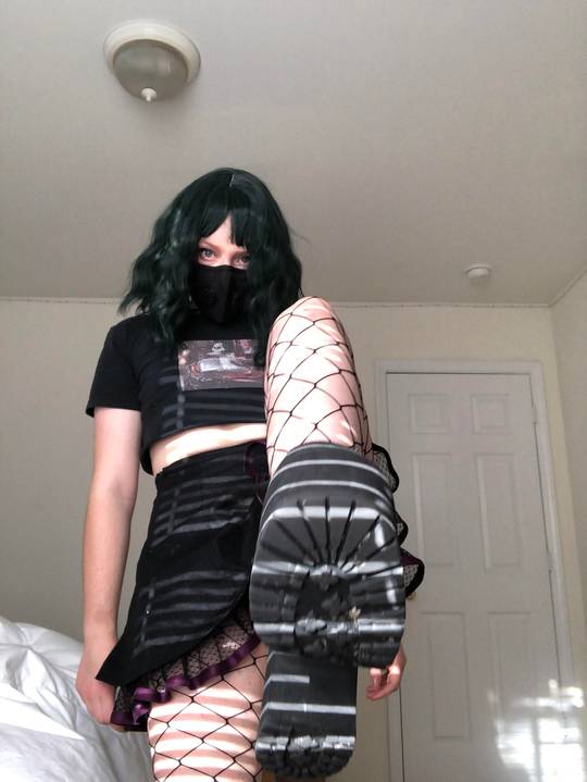 Who wants to get stepped on by a goth brat in 3.5 in platform boots?