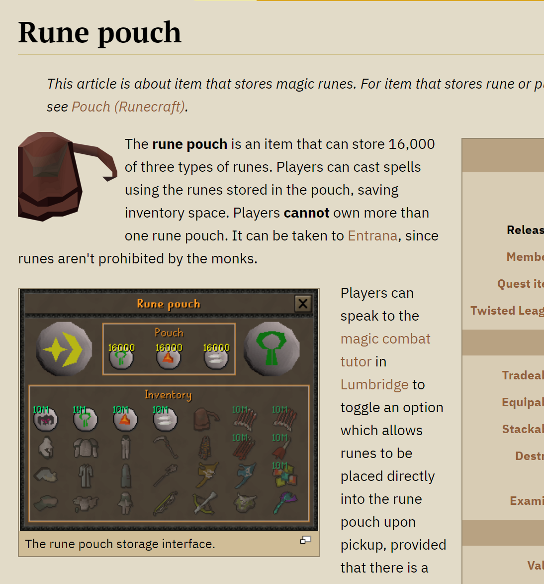 Why did the guy who provided the screenshot for the rune pouch wiki ...