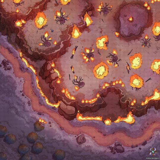 Wildfire Battle Map 40x40