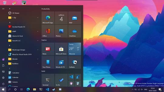 Windows 10 Insider Preview Build 20161 is fantastic!