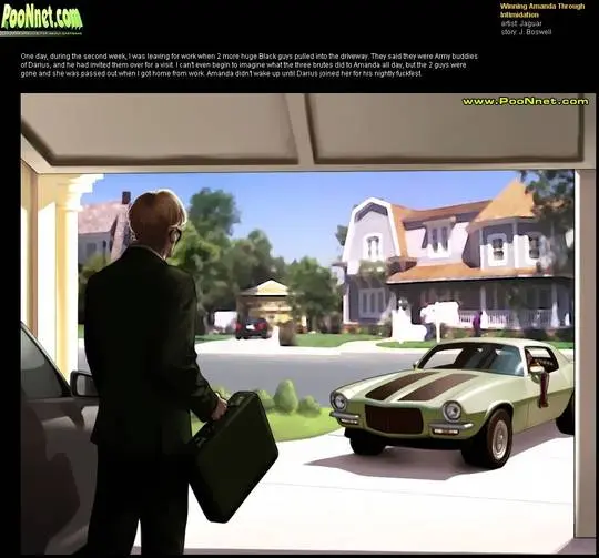 BBC interracial cuckold comic Winning Amanda Through Intimidation featuring a muscular black man and busty blonde woman
