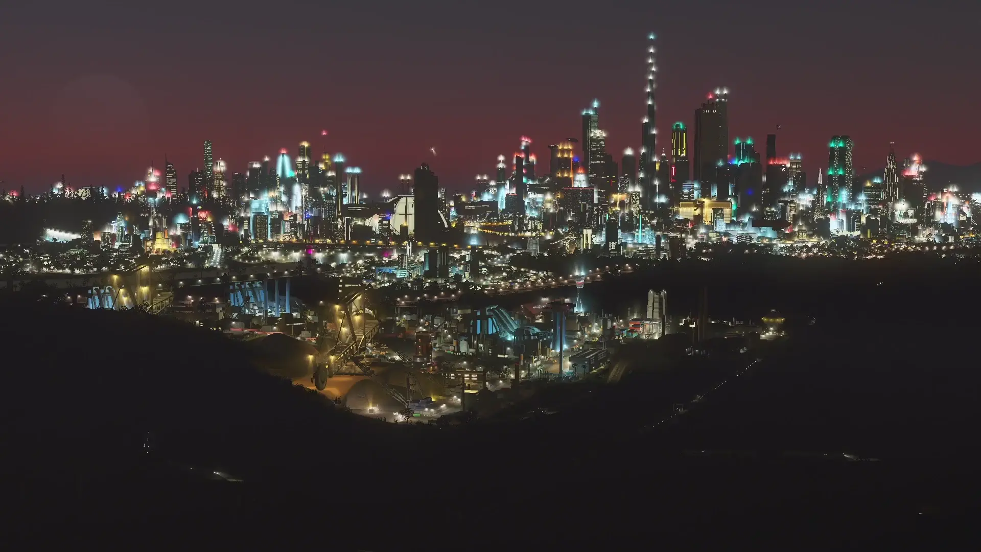 With asset mods coming soon, I hope to one day build something like this in CS2. Until then, here is my triple cyberpunk city build. 