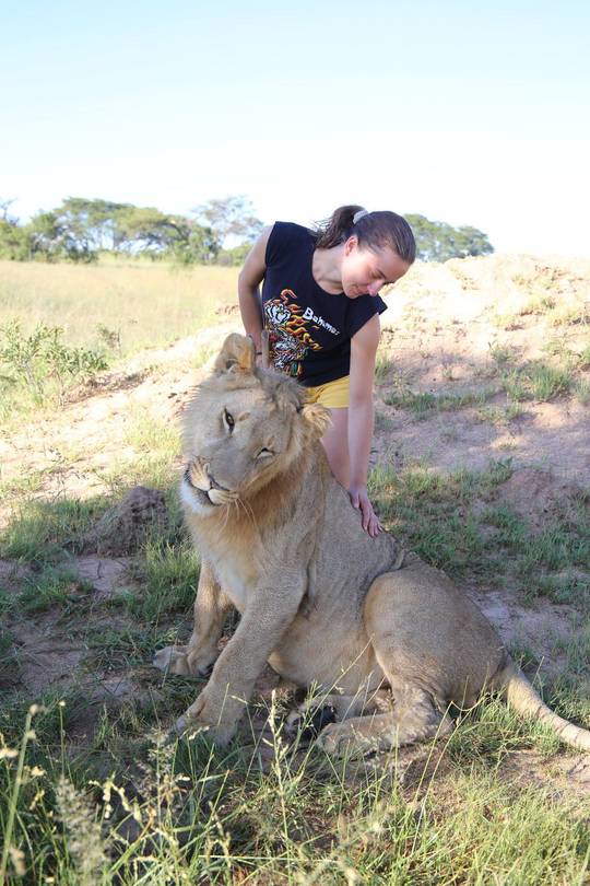 With Lion King <3 @Antelope park in Zimbabwe