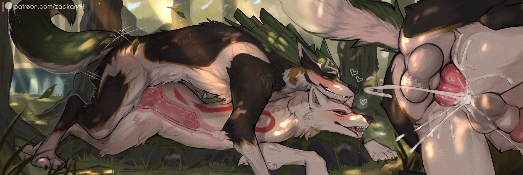 Wolf link x Amaterasu by Zackary911.