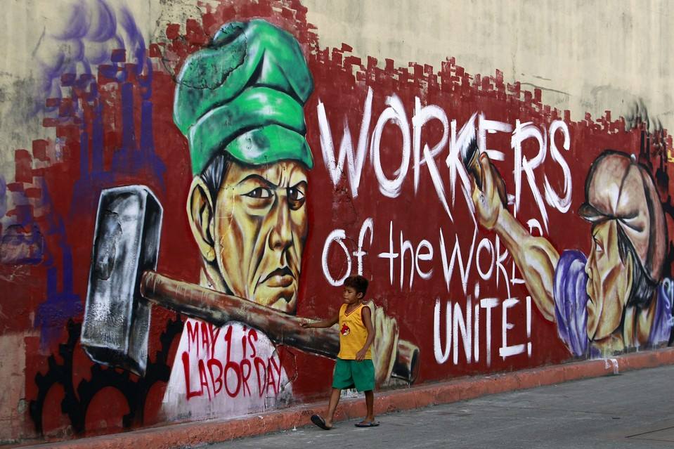 "Workers of the World Unite" in Manila, Philippines