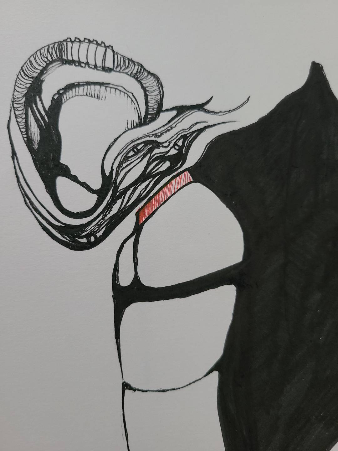 Working through some negative feelings by adding another sketch to the trip journal last night. <LSD/MDMA 150ug/.3>