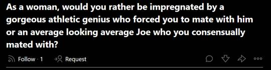 Would you rather be raped, or not? Difficult question, according to this guy.