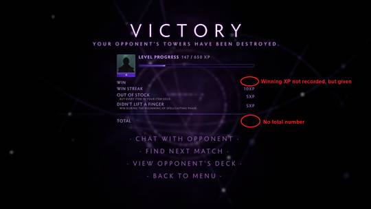 XP screen missing basic numbers