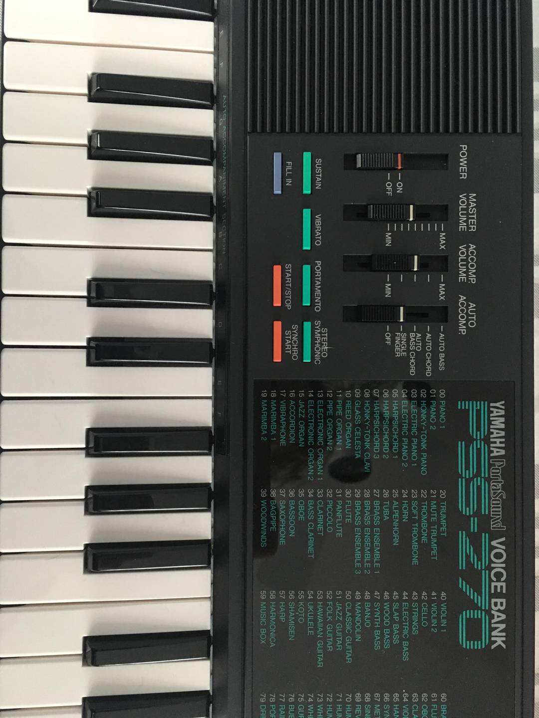 Yamaha synth from the 80s