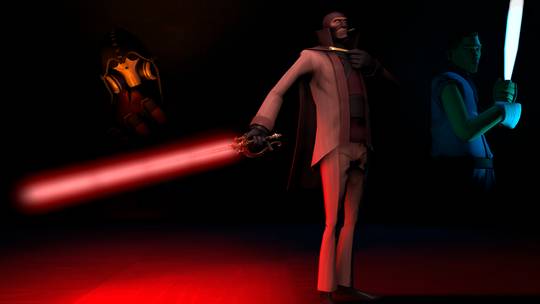 Yet another Star Wars inspired Tf2 artwork; Darth Spyranus.