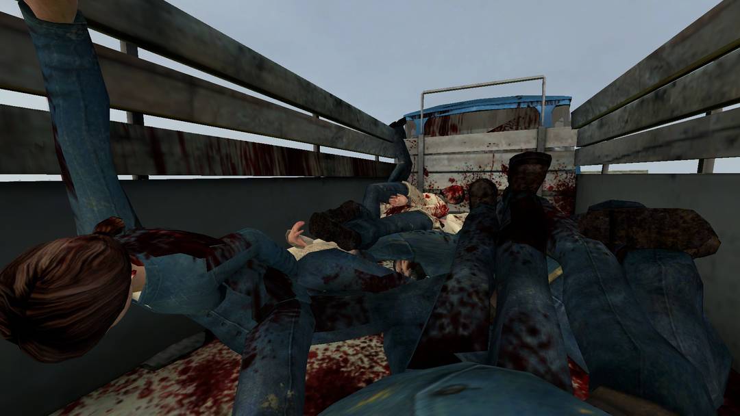 You are a body in the body truck POV