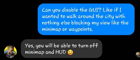 You can turn off the HUD in game... Also I forgot what a HUD was.