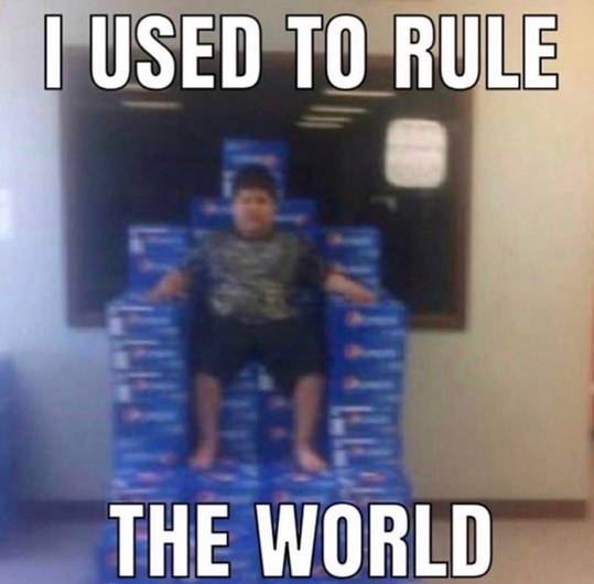 You come before the throne of the Pepsi King, who laments the decline of his once-great kingdom.