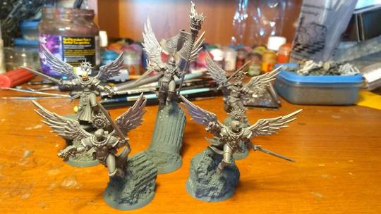 Zephyrim Squad Conversion. WIP. Anyone else working on similar ideas? Next up is a Celestine Conversion...
