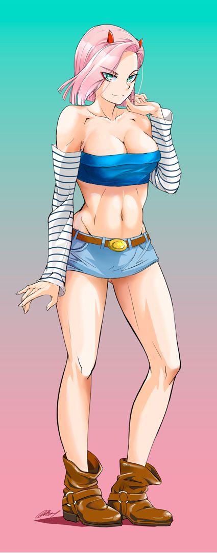 Zero Two as Android 18 by Albyeee