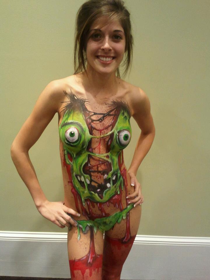 Zombie Girl Body Paint 