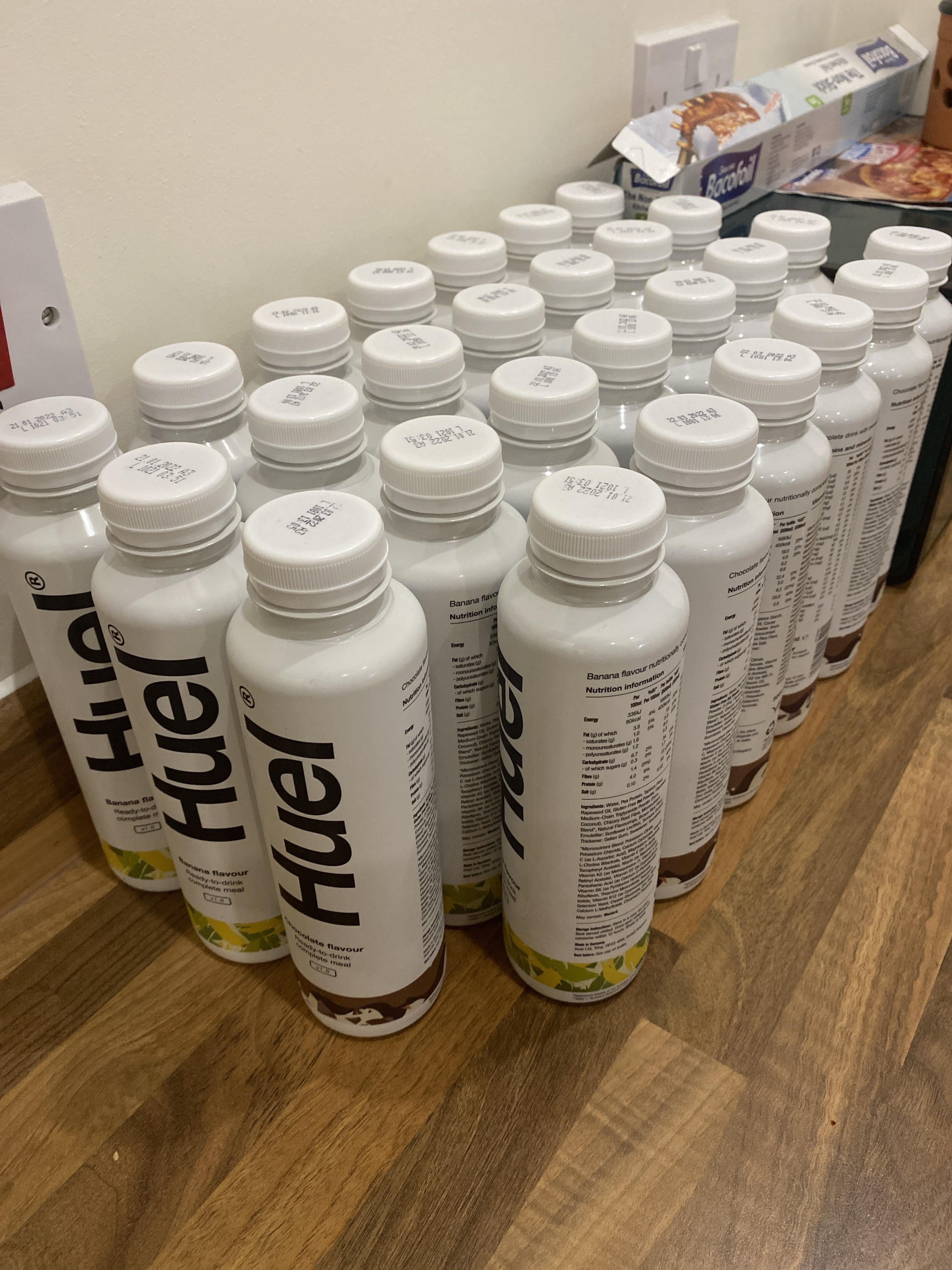 27 fresh bottles of Huel (540g protein) moving away this weekend and