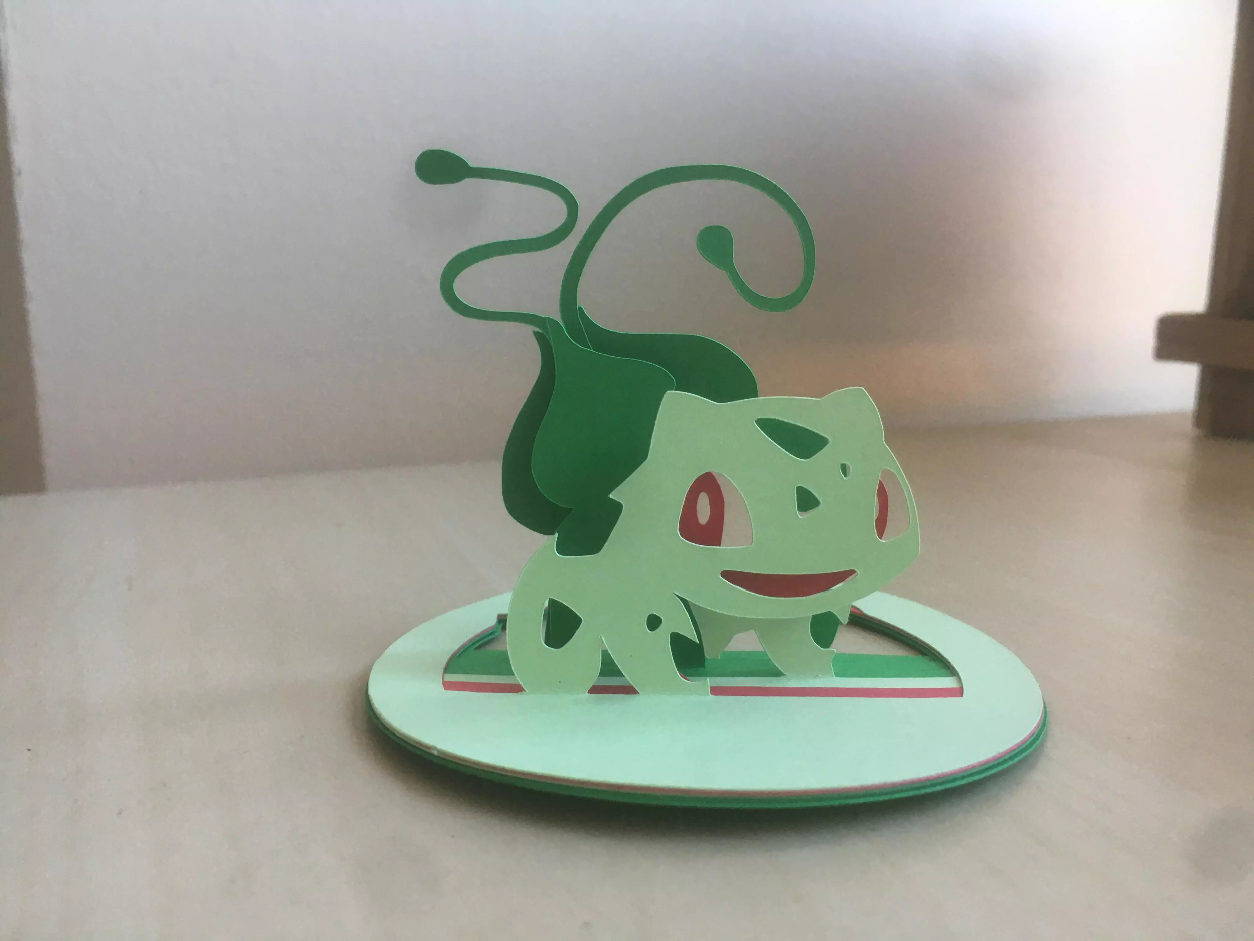 3D free-standing Bulbasaur I designed and cut | Scrolller