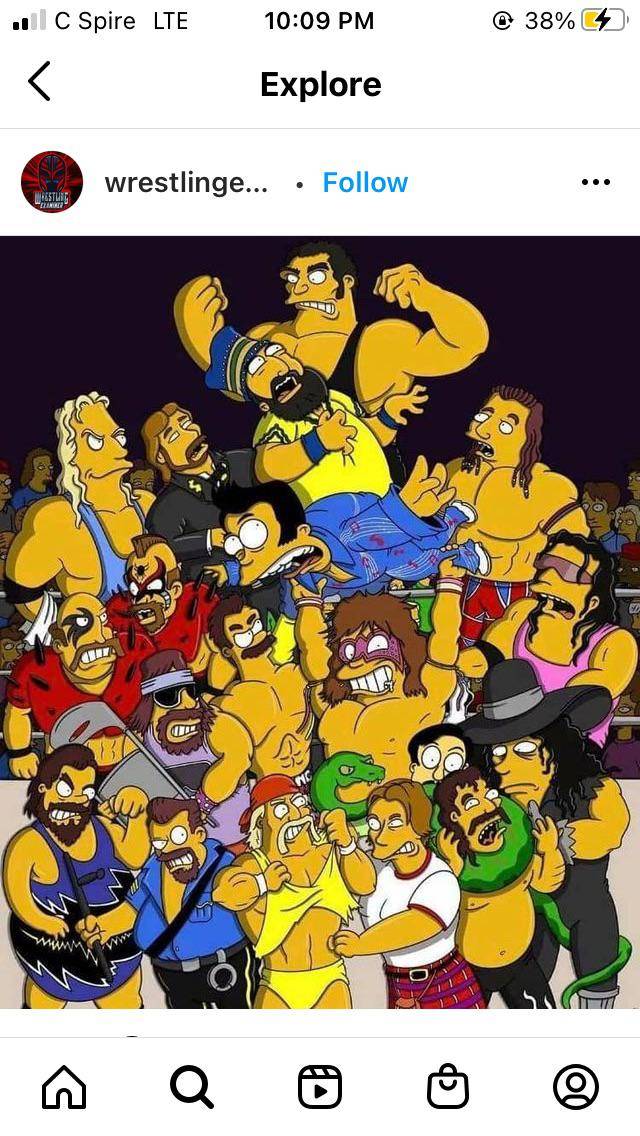 80s And 90s Wwf Wrestlers Simpsons Style Scrolller