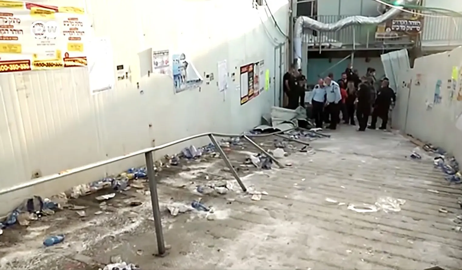 A collapsed railing at the site of the Mount Meron disaster | Scrolller