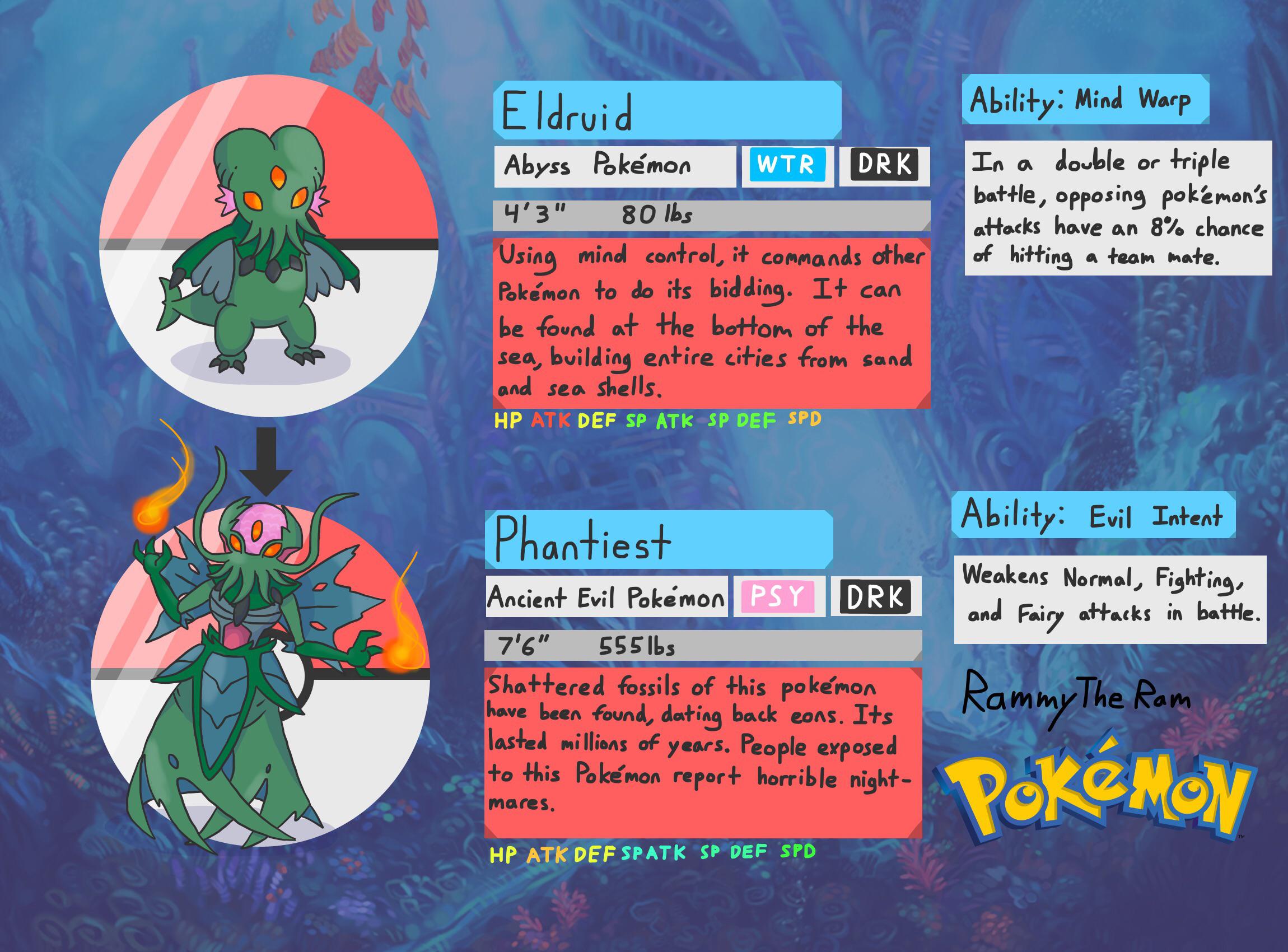 A cthulhu based Pokémon I did a few years ago, what do you think ...