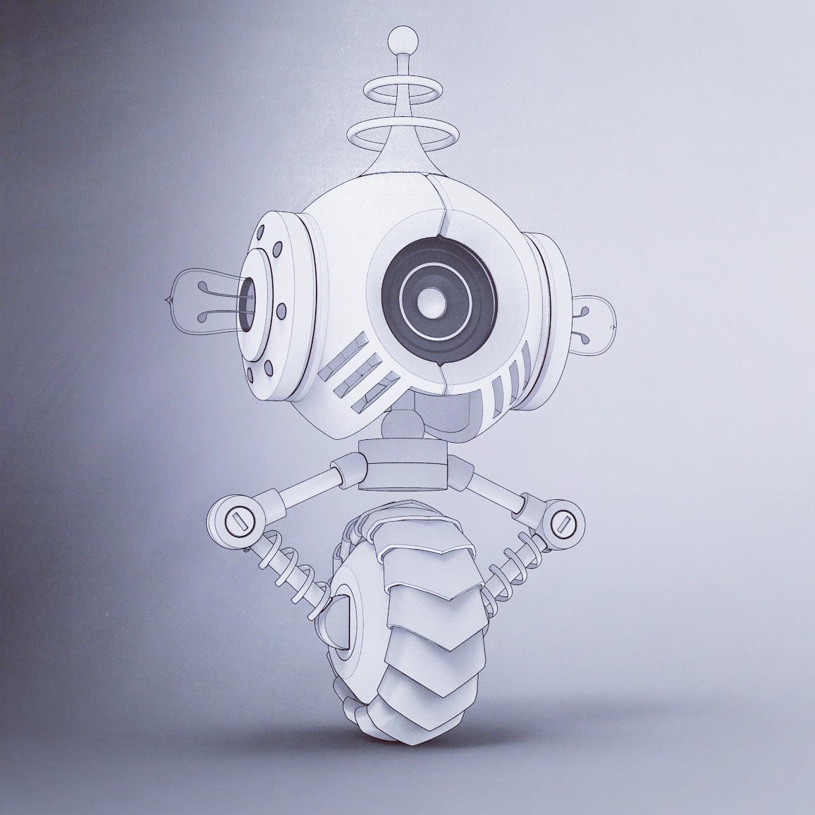 A little mech I have modeled from a concept art of a game. | Scrolller