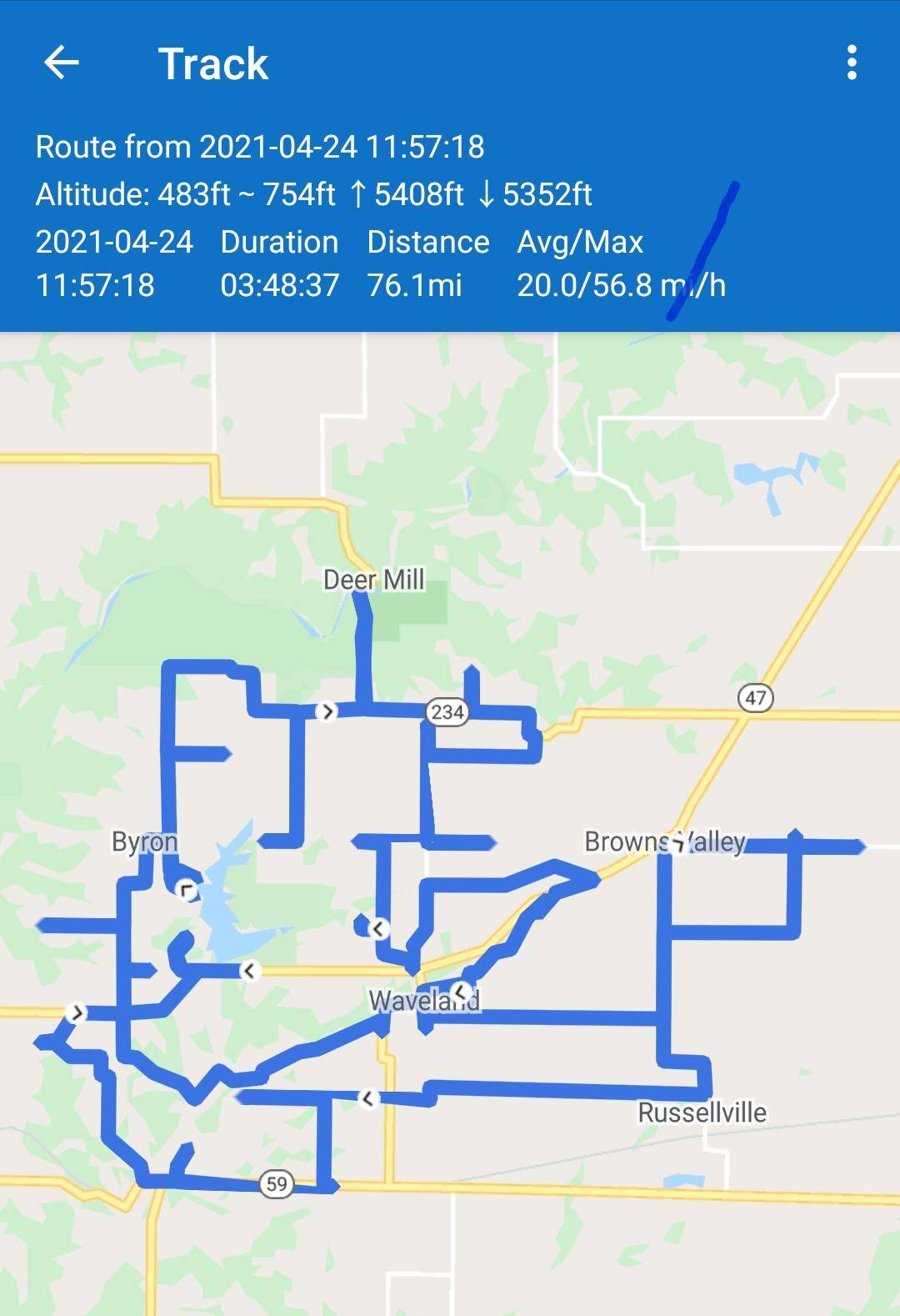 A map of a USPS rural route. | Scrolller