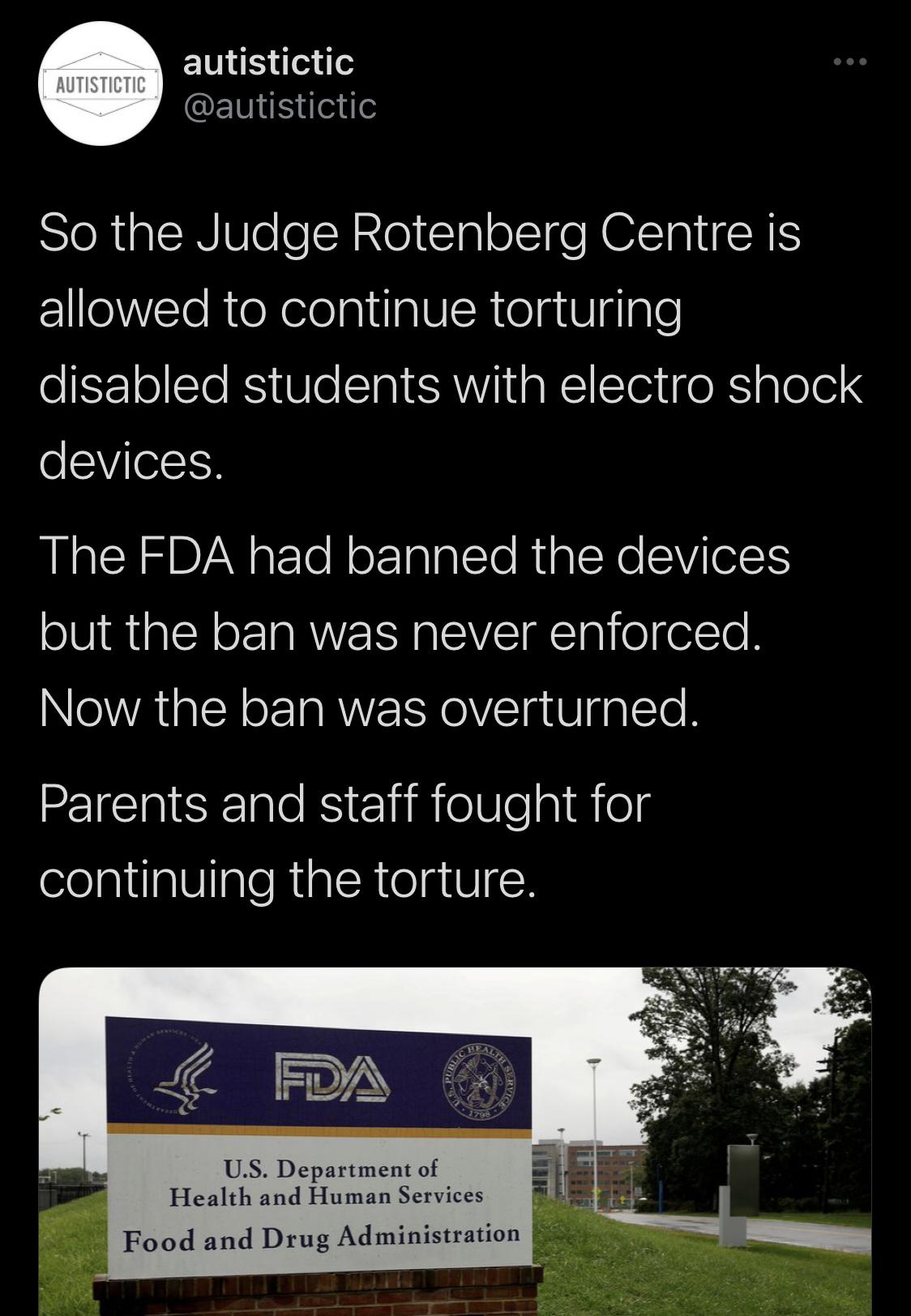 A “medical device” that tortures disabled people with electric shocks