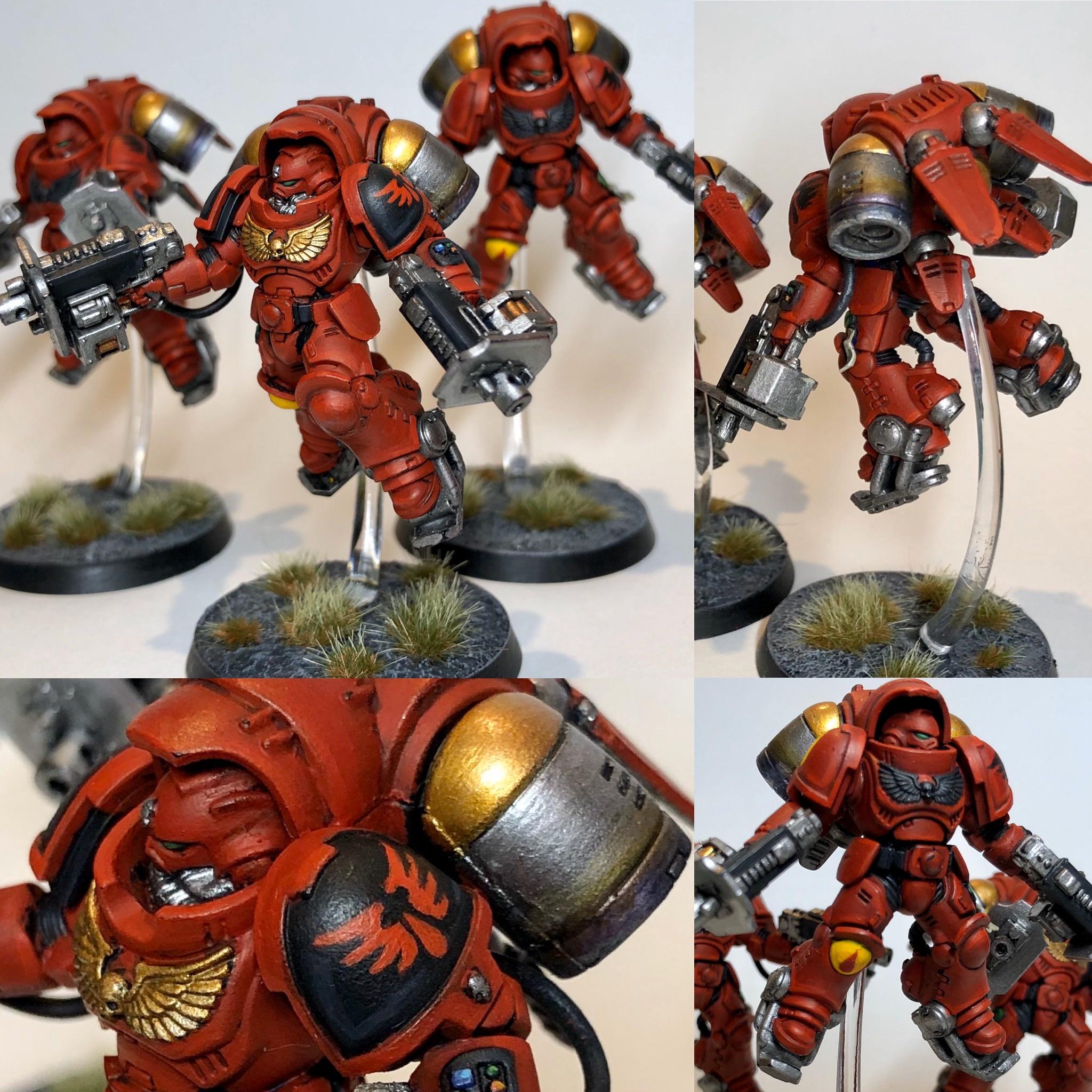 A squad of bouncy space vampires having fun posing for the camera ...