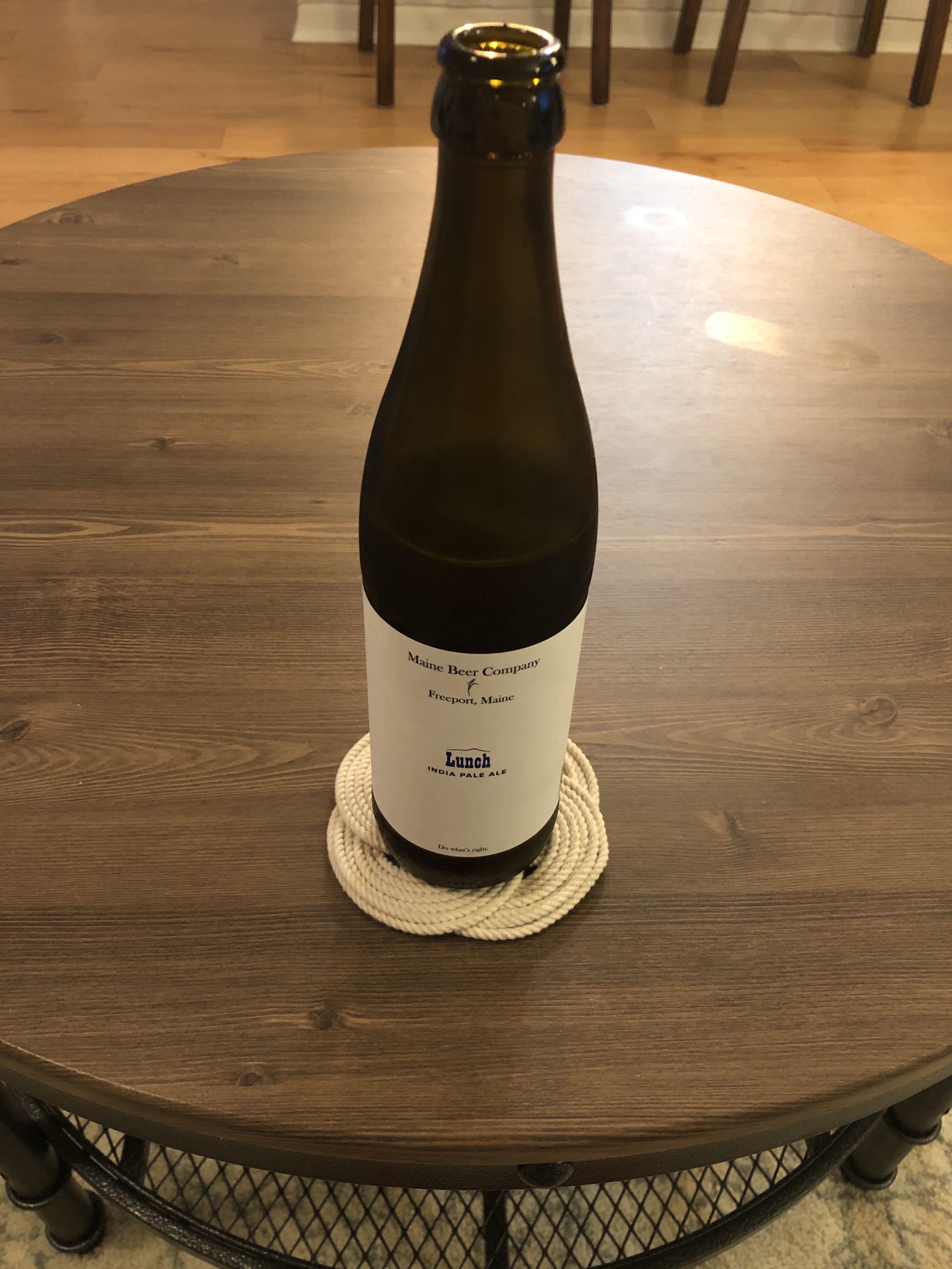 A top notch brew called Lunch from Maine Beer Company. IPA 7.0 ALC