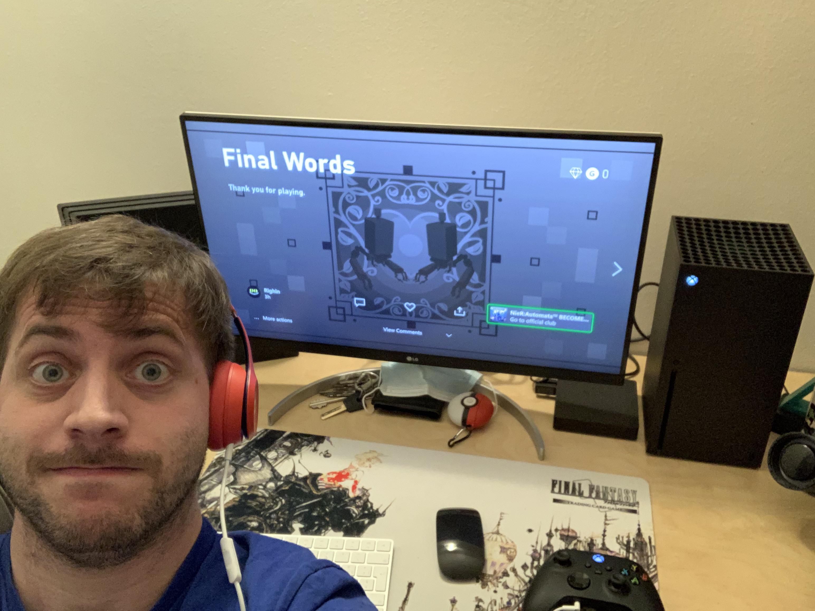 After finishing Nier Automata on PS4 and PC in 2017; thanks to XBox