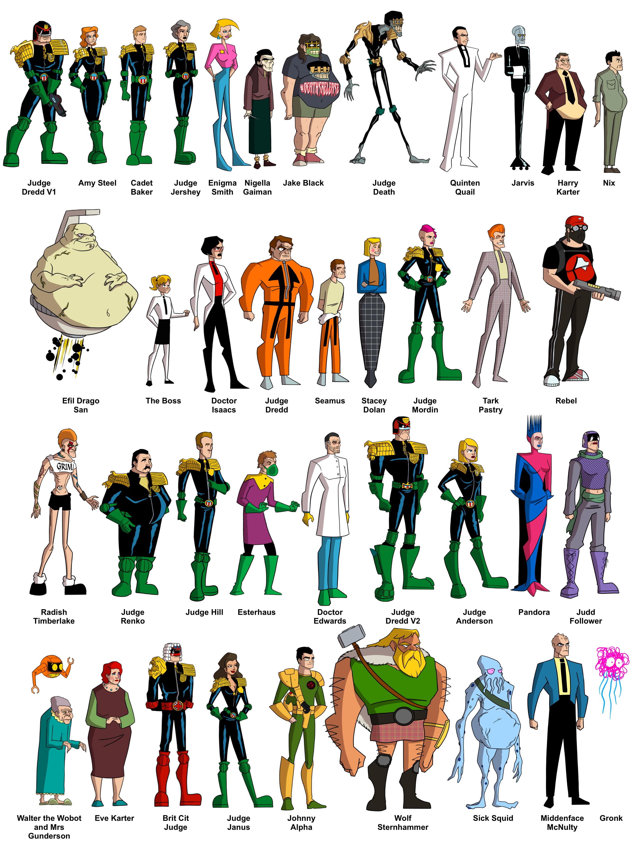 Dredd Cast Character Guide All of my Judge Dredd character designs based off the Big Finish audio ...