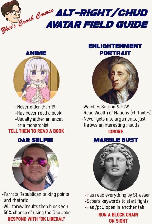 Alt-Right/Chud Avatar Field Guide | Scrolller