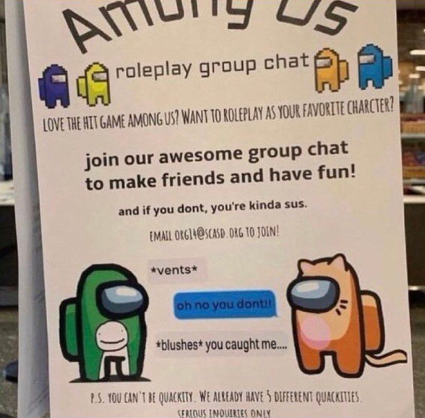 Among Us Roleplay, Seen in the Wild Scrolller