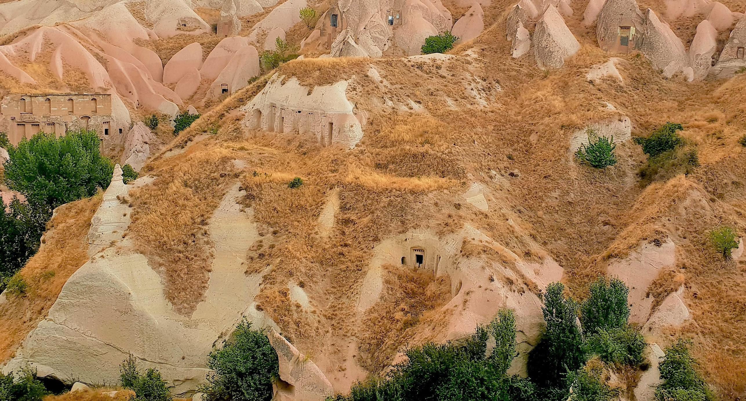Ancient Homes in Volcanic Ash, Cappadocia... Scrolller