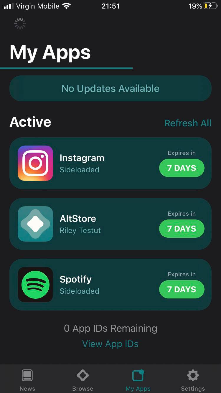 Apps not downloading stuck on this line but the app ID is used up for