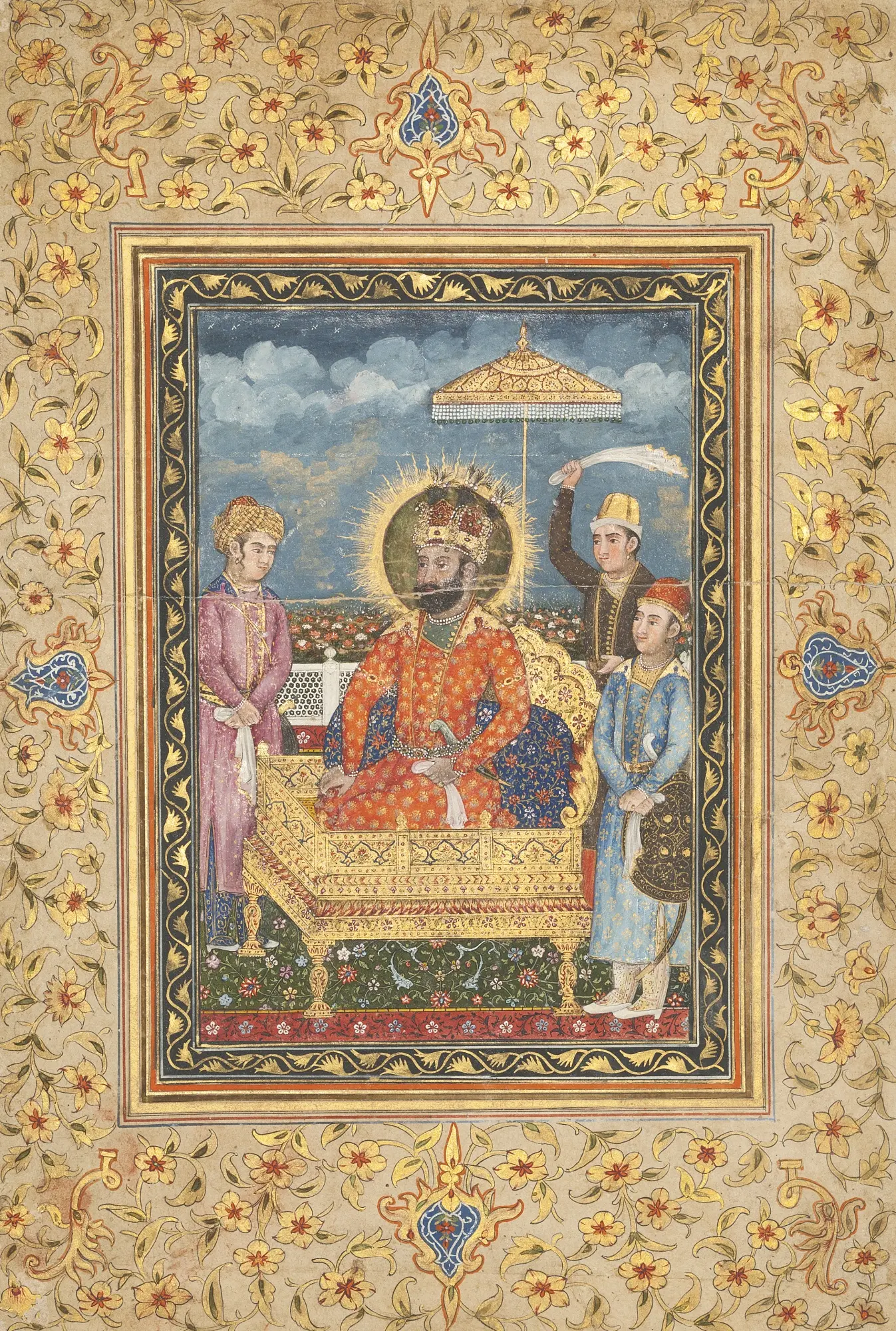 Shah's Ruler Artist Unknown - Coronation of Zaman Shah, ruler of Afghanistan (ca ...