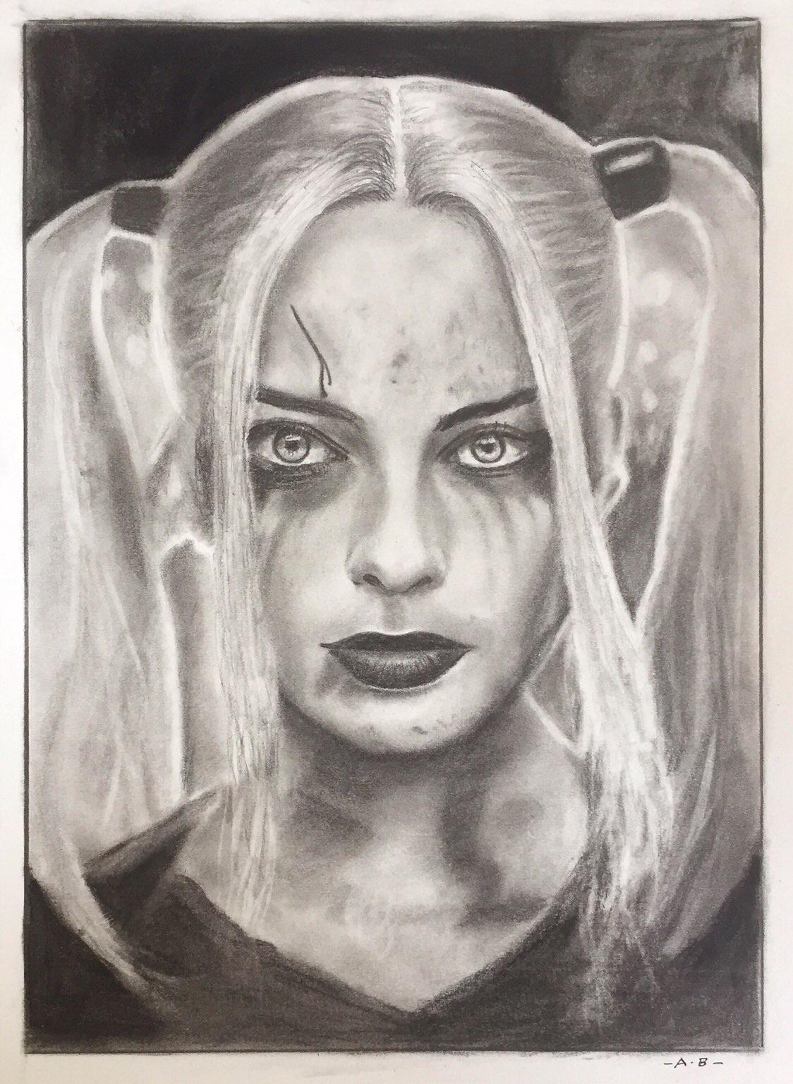 [Artwork]Harley Quinn Portrait by Me | Scrolller