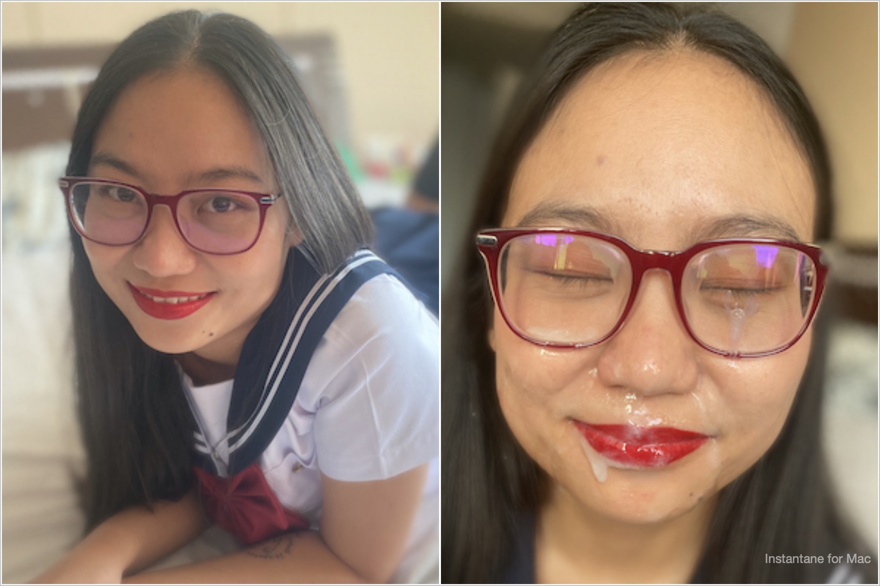 Asian School Girl Facial 💦 😊 Scrolller