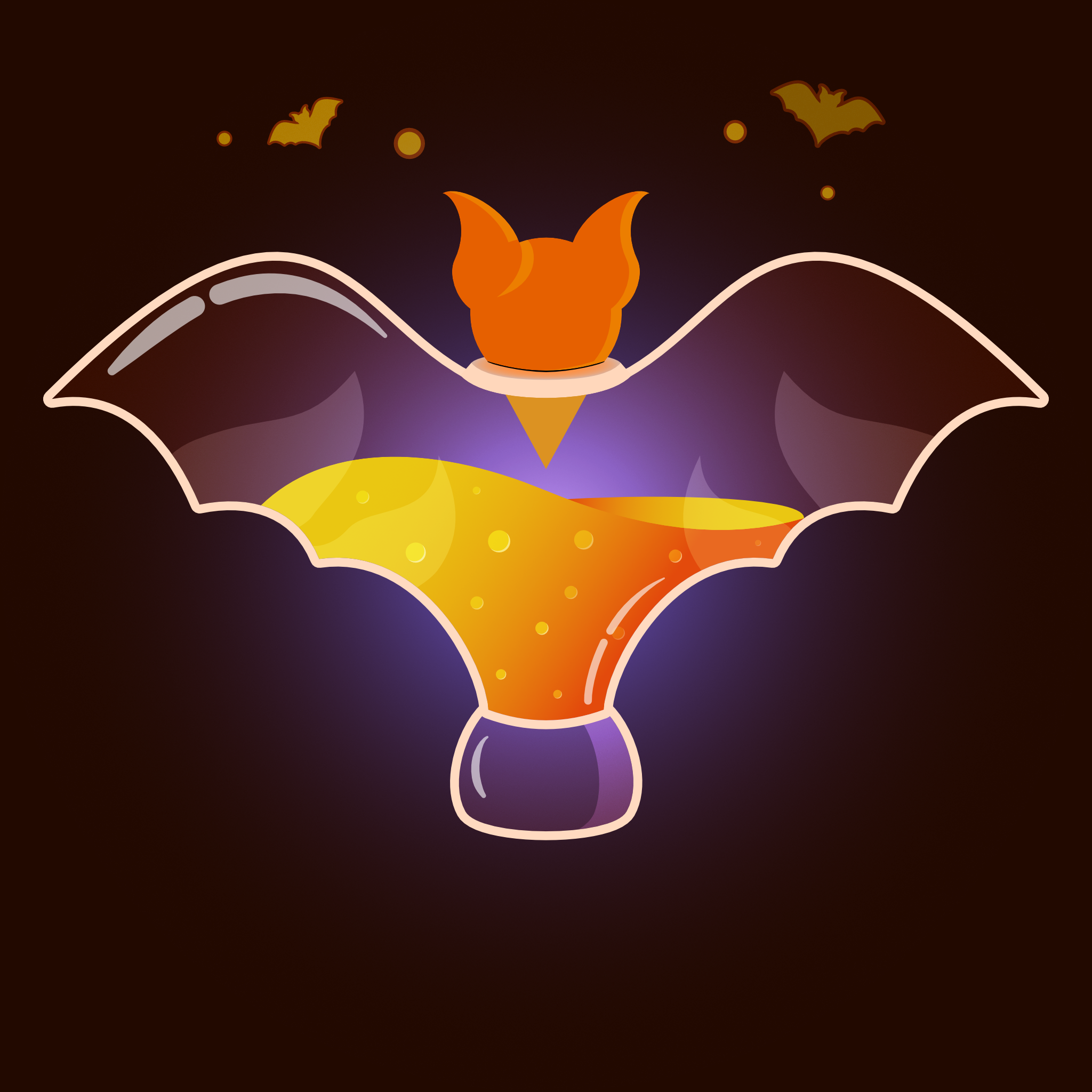 Bat shaped potion bottle (Designer) | Scrolller